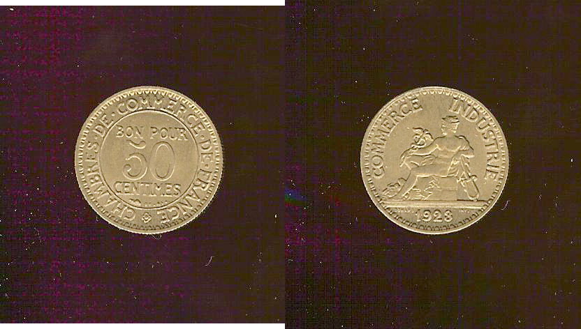50 centimes Chamber of Commerce 1923 Unc
